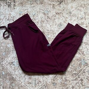 Med Couture Insight Wine Colored Jogger Scrubs